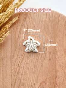 1個海星黏土耳環切割模具，聚合物黏土模具用於海洋飾品，DIY手工工具用於海灘主題耳環和手工配件 - 白色 - 查看 2