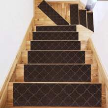 7pcs/Set Ins Style Self-Adhesive Stair Tread Mats, Non-Slip Step Covers For Decoration & Floor Protection - Multicolor - View 16