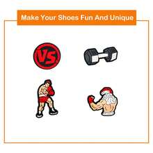 12pcs Boxing Series Shoe Charms, Suitable For Clogs, Sandals, High Quality Shoe Accessories, Great Gift For Teenagers, Men, Women And Adults - Multicolor - View 3