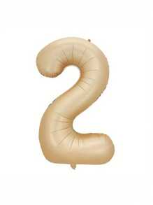 1pc Number Design Balloon, 32 Inch Number Balloon For Birthday Party