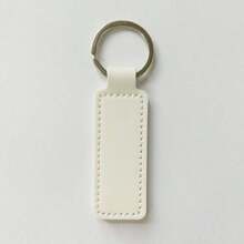 Creative Double-Sided Car Line PU Leather Keychain, Small Gift Metal Pendant For Car Keys