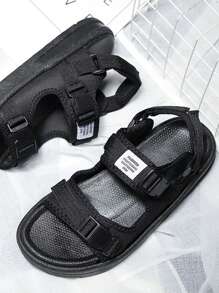 Sandalias Price Shoes Playa Baño Negro Destalonado Hombre - Negro - Ver 1