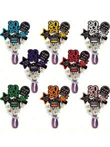 30g/Set Large Capacity Black And Red Decoration For Graduation Party. Festive Table Decoration With Multicolored Confetti For University Graduation And Birthday Celebrations. Five-Color Confetti Popular With Graduates And 2024 Graduation Confetti. - Confetti - View 6