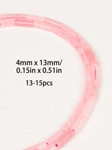 4*13mm / 13-15 piezas Cuentas sueltas cilíndricas largas de piedra natural redonda - Para hacer joyas DIY pulseras, collares y accesorios de pendientes - Idea de regalo bohemio chic inolvidable - Cuentas de tubo de 4x13mm - Ver 11