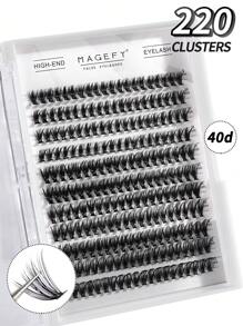 MAGEFY MAGEFY 220 Racimos De Pestañas De Estilo Mixto Segmentadas De Cola De Pez,Con Rizos Más Largos C Pestañas Personales De Bricolaje De Diferentes Longitudes,Pestañas Naturales Suaves Hechas A Mano Para Uso Diario,Pestañas Manga Para Viajes 40P/9-13mm,pestañas pestans extensiones de pestañas
