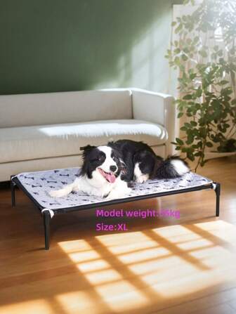 1 st upphöjd husdjurssäng med halkfria kissskydd med kyleffekt, avtagbara och tvättbara inomhus- och utomhusupphöjda husdjurssängar för små, medelstora och stora hundar för sommarbruk