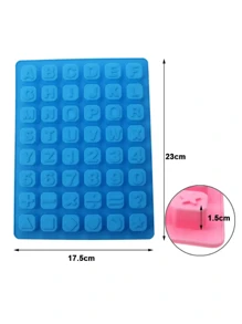 1 Pz Molde silicon letras, abecedario y símbolos, multiuso, jabón, chocolate, resina, multifuncional, flexible. - Multicolor - Ver 3