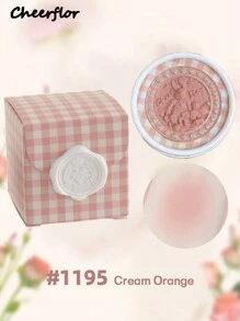 CHEERFLOR Rubor sólido con relieve, rubor en polvo para mejillas, rubor mate suave, cosmético de belleza facial de color suave y liso para maquillaje - CFR1195 - Ver 4