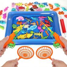 2-Player Magnetic Fishing Game For Kids 3-5, Kids Fishing Pole, Toddler Fishing Pole, Magnetic Fishing Toy, Toddler Bath Toys For Kids, Kids Fishing Rod, Summer Pool Water Fish Toys For Kid - Multicolor - View 1