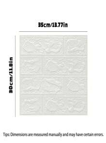 3/10/20/40/100pcs 3D Brick Textured Wall Stickers, 13.77*11.8 Inches Self-Adhesive Wallpaper, Aesthetic, Waterproof, Oil-Proof, Convenient To Cut, Suitable For Living Room, Bedroom, And Kitchen, Stickers, Wall Decal, Vinyl Decal For Home Decorations, Spring Decoration Items Refresh Your Home, Festival Decoration Stickers Gifts Birthday Graduation