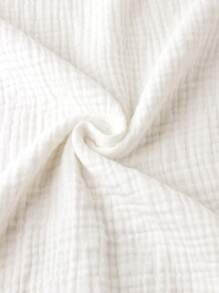 1 chiếc chăn mỏng bằng vải gạc trắng mềm mại và thoáng khí cho trẻ mới biết đi có viền ren, đa năng: chăn quấn, tấm che nắng cho xe đẩy, khăn tắm, khăn trải bàn phòng trẻ em Valentine tình yêu - trắng - Xem 5