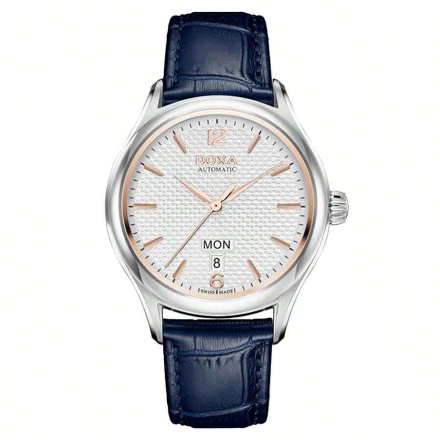 DOXA Đồng hồ cơ tự động Thụy Sĩ, đồng hồ đeo tay phong cách retro, đồng hồ nam nhập khẩu từ Thụy Sĩ D216SWH - màu đen - Xem 1