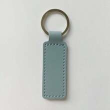 Creative Double-Sided Car Line PU Leather Keychain, Small Gift Metal Pendant For Car Keys