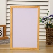 1入組小型木質框架黑板，迷你桌面黑板，課室學校用品兒童派對家居牆壁酒吧辦公室消息板，藝術婚禮生日裝飾菜單，20*30CM，黑色 // 白色 - 黑與白 - 查看 8