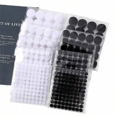 Self Adhesive Dots 10/15/20/25/30mm Nylon Sticky Back Dots Hook And Loop Dots With Strong Adhesive Great For DIY Crafts Classroom Office Home Use Sewing Accessories