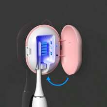 1 Pc Mini Portable Rechargeable UV Toothbrush Sterilizer Case, WallMounted Outdoor UV Sanitizer Toothbrush, Portable UV ToothbrushCover, Travel Toothbrush Case Both Electric And Manual Toothbrushesfather's Day Gift - Multicolor - View 7