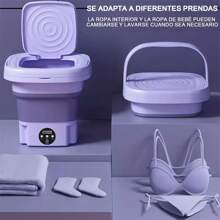 1pc 9L Lavadora Portátil, Mini Lavadora Plegable de con Tubo de Agua Lavadora de Limpieza Profunda y Centrifugado en Seco para Quickly Wash & Dehydrate Underwear,Dormitorio, Camping, RV Lavandería de Viaje
