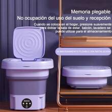 1pc 9L Lavadora Portátil, Mini Lavadora Plegable de con Tubo de Agua Lavadora de Limpieza Profunda y Centrifugado en Seco para Quickly Wash & Dehydrate Underwear,Dormitorio, Camping, RV Lavandería de Viaje
