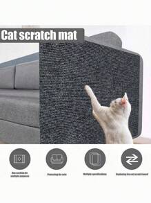 1入隨機貓爪墊 - 沙發保護套，可裁剪黏性地毯，貓樹柱，耐用刮板，互動玩具，自搔墊 - 彩色 - 查看 5