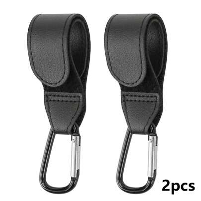 2PCS High-End PU Leather Baby Stroller Hooks; Universal High-Load Capacity Stroller Hook Accessory; Portable Baby Stroller Hook Bag Carrier 2pcs/Set