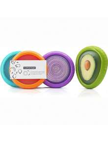 Meching مجموعة تخزين البصل وتثبيت الأفوكادو - مثالي لتخزين البصل الأحمر وصلصة الأفوكادو والطماطم - يمكن استخدامه أيضًا كثبات للثوم - متعدد الألوان - مشاهدة 1