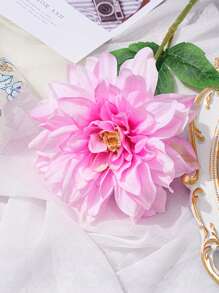 6Pcs Artificial Mums Flowers Spring Chrysanthemum Flowers 25" Long Stem Faux Spider Mum Flowers Large Floral Arrangements Bouquets Fake Pincushion Silk Flower Office Home Decor - Baby Pink - View 2