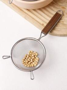 1入/6入組不銹鋼豆漿濾網，多種尺寸核桃手柄不粘撇渣勺，適用於廚房、廚房用品、食品、烹飪、露營、度假、海灘、房間裝飾、組織者、派對、旅行等。 - 彩色 - 查看 13