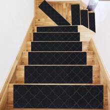 7pcs/Set Ins Style Self-Adhesive Stair Tread Mats, Non-Slip Step Covers For Decoration & Floor Protection - Multicolor - View 10