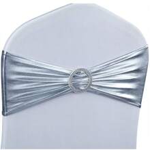 5pcs, Nordic Style Hotel Wedding Banquet Decoration Chair Cover, Chair Back Cover, Chair Ribbon Bow, Chair Back Buckle Universal Elastic Chair Tie, Wedding, Banquet, Hotel Home Decoration