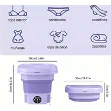 1pc 9L Lavadora Portátil, Mini Lavadora Plegable de con Tubo de Agua Lavadora de Limpieza Profunda y Centrifugado en Seco para Quickly Wash & Dehydrate Underwear,Dormitorio, Camping, RV Lavandería de Viaje