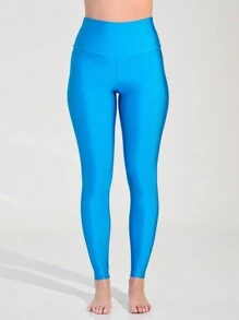 Women Sports Leggings - Blue - View 3