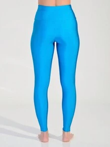 Women Sports Leggings - Blue - View 4