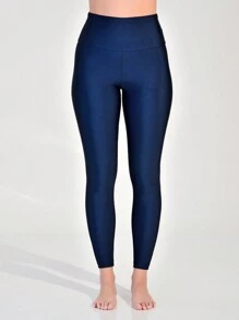 Women Sports Leggings - Navy Blue - View 3
