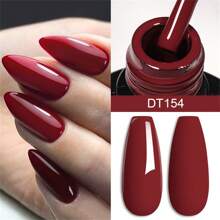 7ML Red Series Gel Nail Polish, Spring Summer Wine Red Gel Polish, UV/LED Lamp Needed, For Home Salon Nail Art, Christmas Nail Design - Multicolor - View 21
