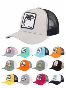 Phim hoạt hình động vật thêu tài xế xe tải mũ bóng chày - Nhiều màu - Xem 1