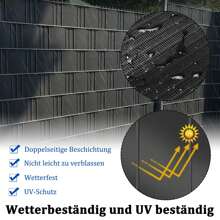 LILIIN PVC Privacy Strips, 35m/65m/70m, Anthracite/Grey/Green, Privacy Fence Film 450g/M², Rod Mesh Fence Including Fastening Clips, Wind Protection Garden Fence,Garden Tools, Gardening Tools For Garden - Anthracite - View 2