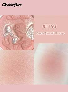 CHEERFLOR Embossed Solid Color Blush, Cheeks Powder Blush, Smooth Mate Face Blush, Light, Smooth, Facial Beauty Cosmetic Makeup - CFR1193 - 查看 4