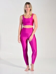 Women Sports Leggings - Hot Pink - View 6