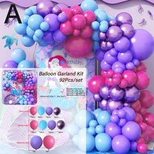 WellParti 乳膠氣球拱門套裝（含2支氣球配件），多種顏色用於派對裝飾，適用於婚禮、生日、假日、夏季主題派對、父親節、紀念日、慶祝活動、新娘派對、節日慶祝活動、室內外裝飾用氣球 - 彩色 - 查看 2