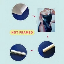 1pc Abstract Sexy Lady Poster Canvas Painting, Modern Bedroom Hotel Corridor Decor, Frameless Canvas,Wall Art Gifts Birthday Graduation