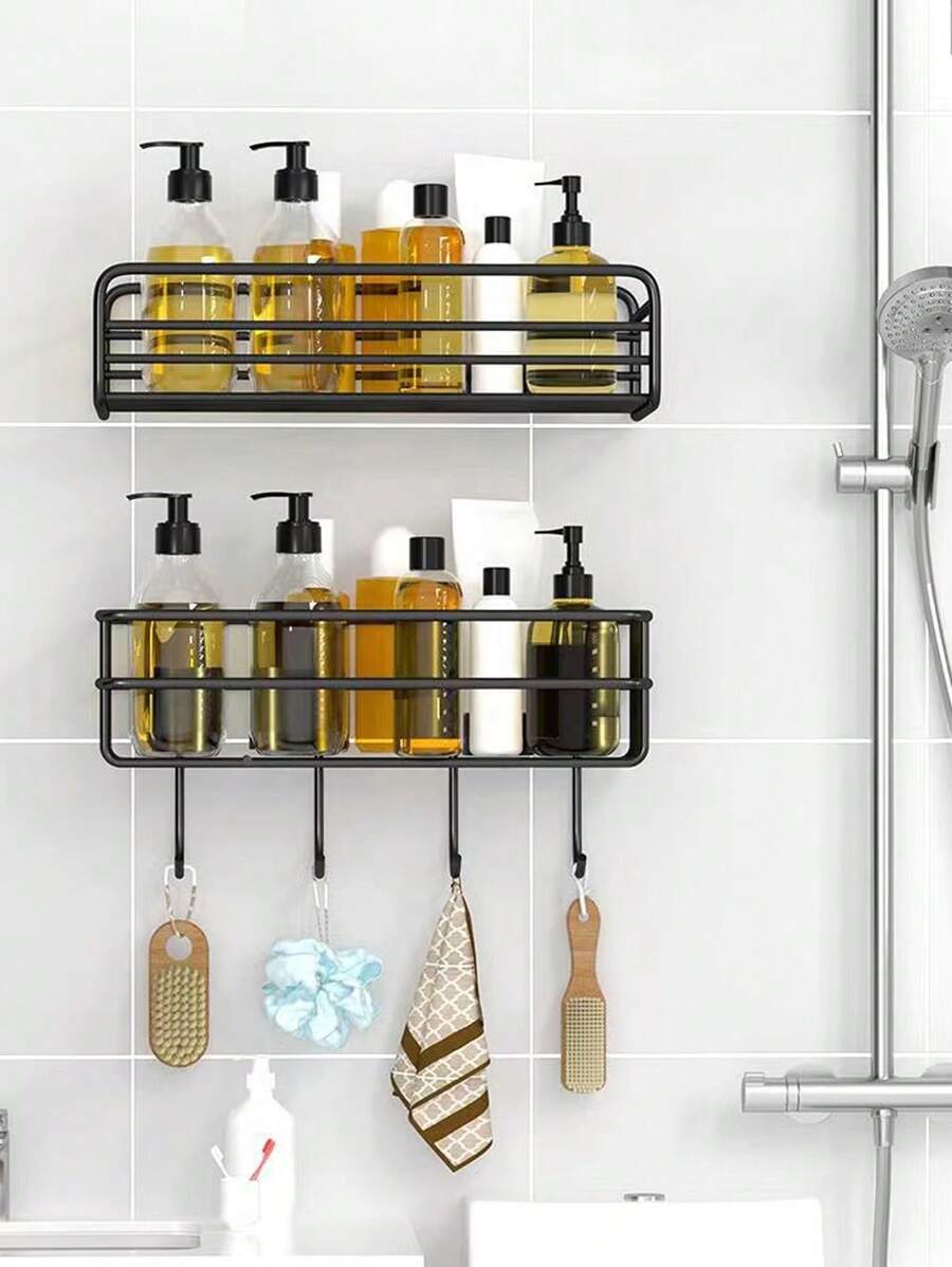 Giá để đồ treo tường phòng tắm 2 cái/1 cái, Giá để đồ trong phòng tắm, Xe đẩy tắm, Vòi sen trong phòng tắm, Giá để đồ trong phòng tắm, Giá để bàn chải đánh răng, Phụ kiện phòng tắm, Giá để đồ treo tường, Giá để đồ mỹ phẩm treo bằng kim loại, Giá để đồ trong bồn cầu không xốp, Nhà bếp, Phòng ngủ, Phòng tắm, Bàn, Phụ kiện phòng tắm, Dành cho việc thu gom và phân loại tại nhà, Thích hợp để đựng dầu gội, Sữa dưỡng da, Sữa dưỡng da, Nước hoa, Xà phòng, Đồ dùng vệ sinh cá nhân - Nhiều màu - Xem 1