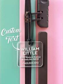 1pc Custom Acrylic Luggage Tag, Personalized Luggage Tag , Custom Name Tag For Suitcase Backpack, Custom Travel Tag, Personalized Engraved Address Tag, Engraved Acrylic Luggage Tag Travel Bag Tags, Travel Gifts,Birthday Gift, Wedding Gift, Mother's Day Gift, Father's Day Gift, Best Friend Gift, Gift For Mom/Dad/Her/Him/Girlfriend/Boyfriend/Wife/Husband/Friend,All-Purpose,Large Capacity,Versatile,Multifunction,Colorful,Cute,Adorable,Contracted,Funny,Kawaii,Y2K,Minimalist,Commuting,Business Casual,Basics,Custom,Personalized,Unique,Customized,Ideal Gifts For Him,Ideal Gifts For Her,Her,Family,Friends,Girlfriend,For Anniversaries,For Birthdays,For Holiday/ Vacation,For Outdoors/Outings/Travel/Hiking/Stadium/Sports/Climbing,For Business/Commute/Work/Office - Clear - View 1