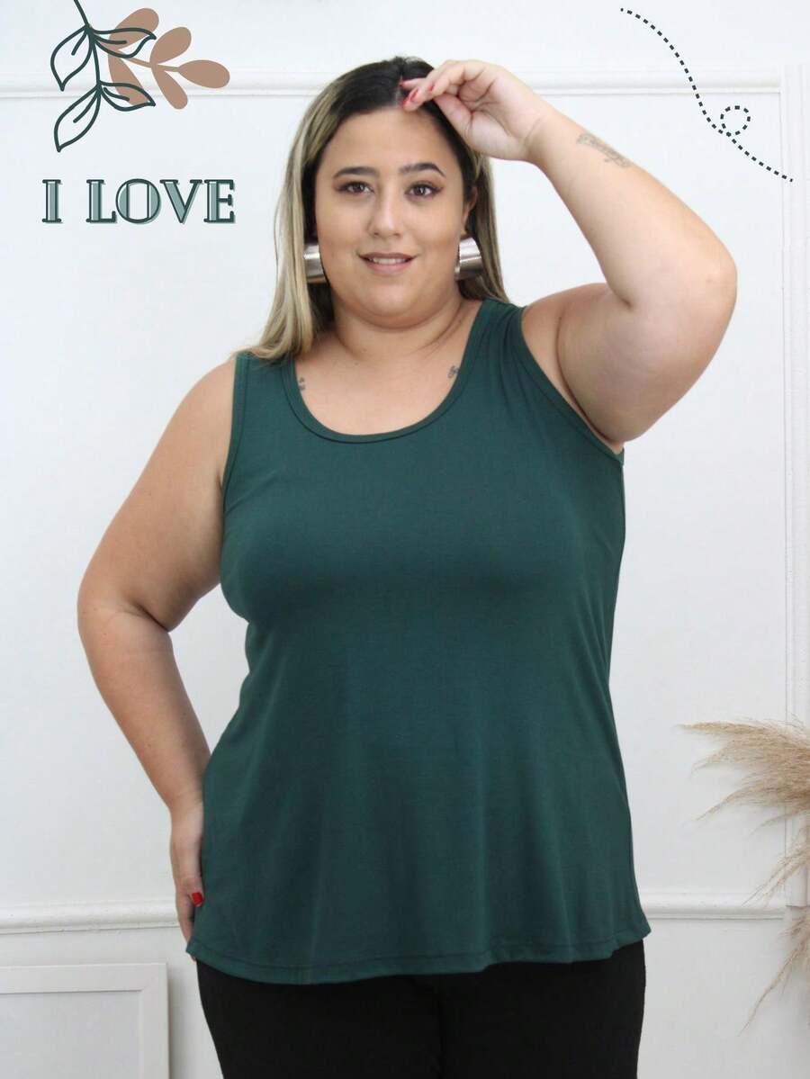 Plus Size Blouses - 墨綠色 - 查看 1