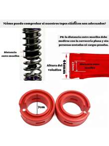 Calza Aumento Refuerzo Resorte Tipo Rubber Shock 2 Piezas - Rojo - Ver 8