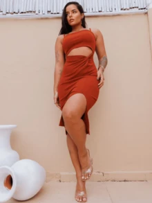 Women Dresses - đất nung - Xem 7