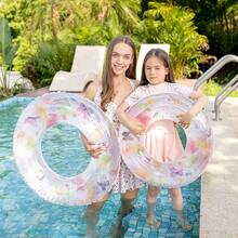 1pc Inflatable Butterfly Shaped PVC Glitter Swimming Ring For Adults, Suitable For Pool Or Beach - Butterfly - View 2