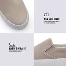 Women Comfortable Slip-On Loafers Platform Casual Loafer Shoes Fashion Daily Walking Shoes - 米色 - 查看 3