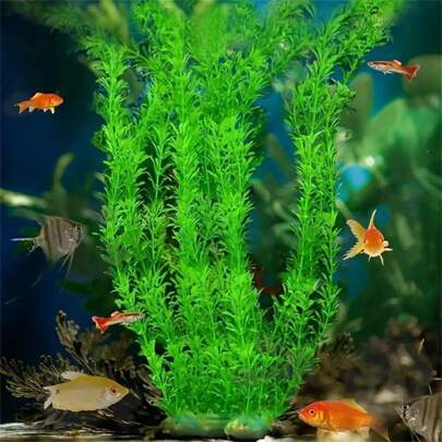 1/3pcs Artificial Aquarium Plant - Durable Pp Plastic, Lifelike Water Grass Decoration For Fish Tanks