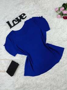 Plus Size Women Tops - 寶藍色 - 查看 4