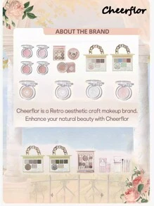 CHEERFLOR Embossed Solid Color Blush, Cheeks Powder Blush, Smooth Mate Face Blush, Light, Smooth, Facial Beauty Cosmetic Makeup - CFR1193 - 查看 10